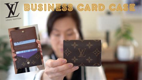 lv business card holder metal